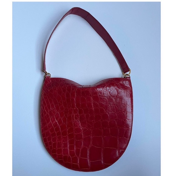 Vintage Suarez Red Alligator Shoulder Bag - Picture 2 of 5